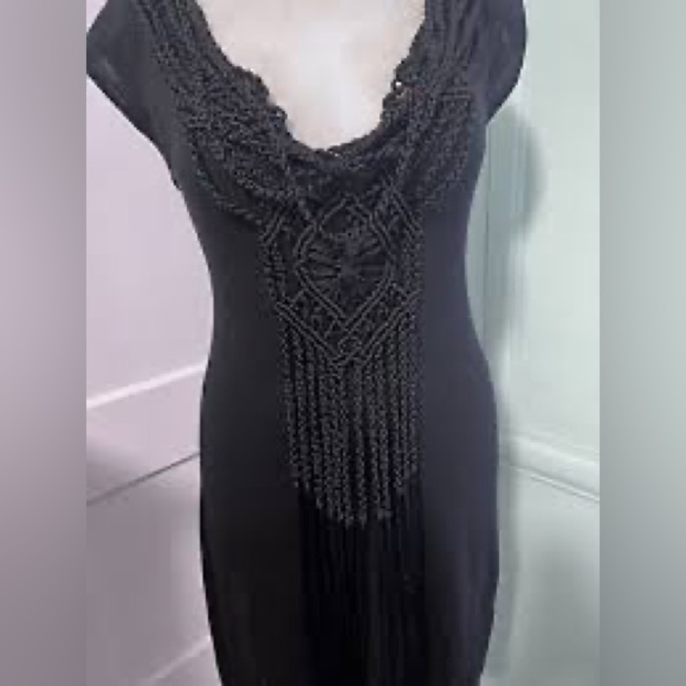 Nanette Lepore Black Beaded Dress